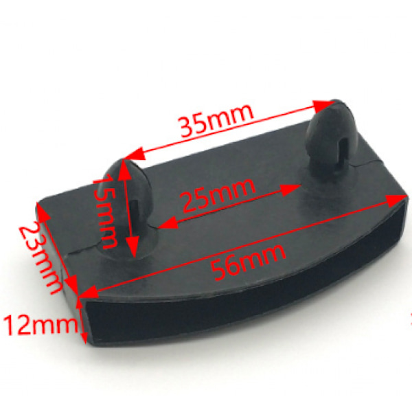 Mustat sängynpohjan päätykappaleet 54mm, 30 kpl sängynpohjan päätykappaleet vaihto muoviset sängynpohjan tuet sälepohjan tuet sängynpohjan sivukiskoille sälepohjan päätykappaleet