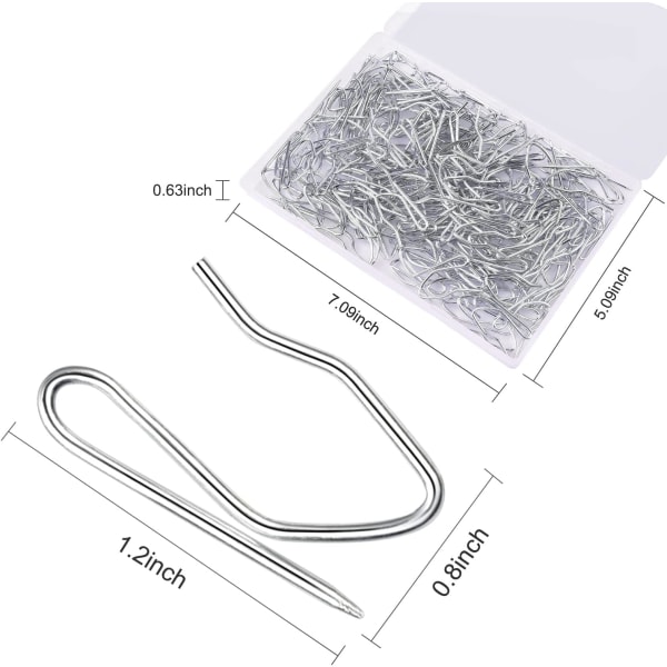 Curtain hook, 58pcs curtain hook pin, stainless steel hook pin fo