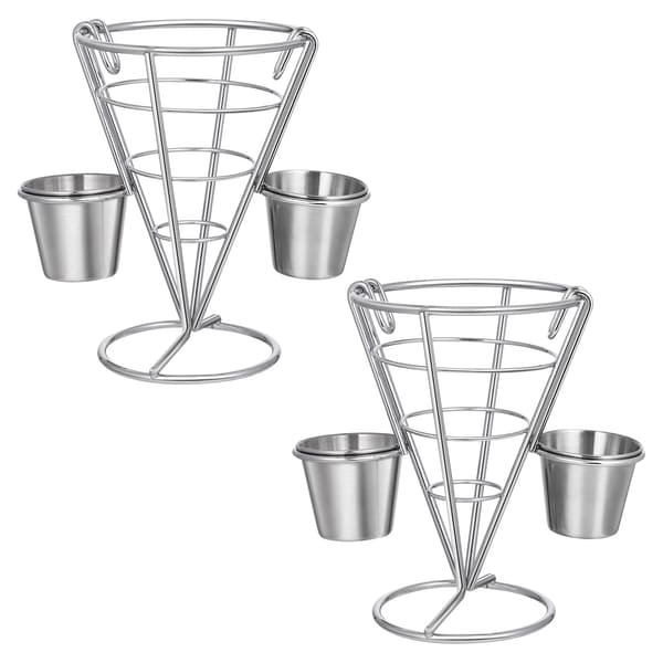 Fransk pommes frites serveringsställ snacks bil frites korgställ