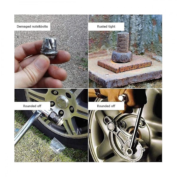 13-osainen ruuvinpoistaja-hylsysarja, kuusiokoloruuvityökalu, hylsy, pulttimutteri, rikkoutunut langanpoistaja, rikkoutunut mutteri