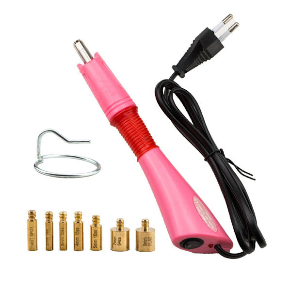 Hot Fix Wand Bärbar Applikator Rhinestone Applikator Wand, Hotfix Rhinestone Setter, för Hantverk för DIY(röd)