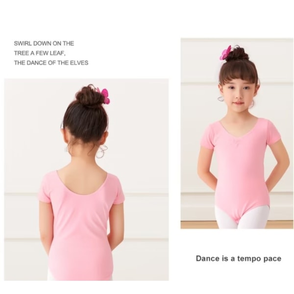 Girls Short Sleeve Ballet Leotard Combo with Dance Skirt and Danc