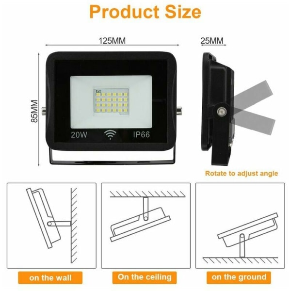 Hengda utomhus LED-strålkastare rörelsesensor LED-strålkastare 1700LM