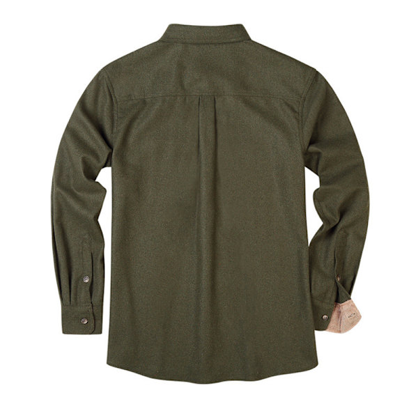 Herre ansiktsklut skjorte skjorte lang ermet grønn M-3XL