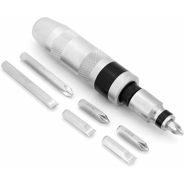 8 stk Slagdriver og Bits Reversibel Manuell Slagdriver med