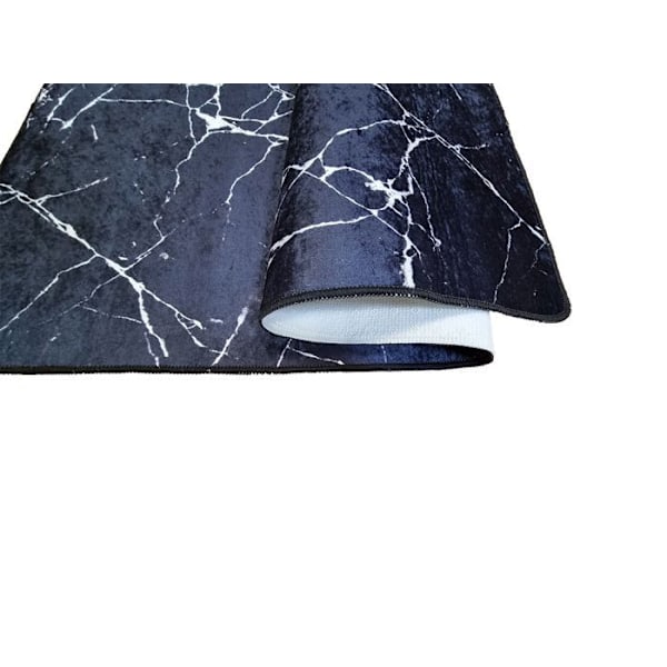 Matta - MANI TEXTIL - Svart marmorerad - 160x230 cm - Syntet - Modern Svart