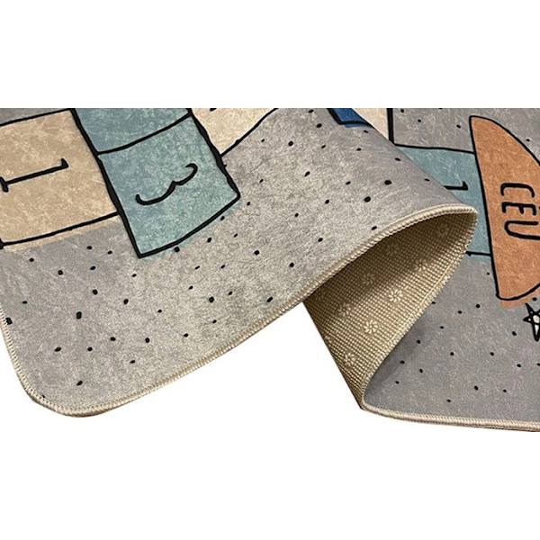 Tapis - MARELLE - Grå - 80x150 cm - Tjocklek 6mm - Halkskyddande - Maskintvättbar Silver