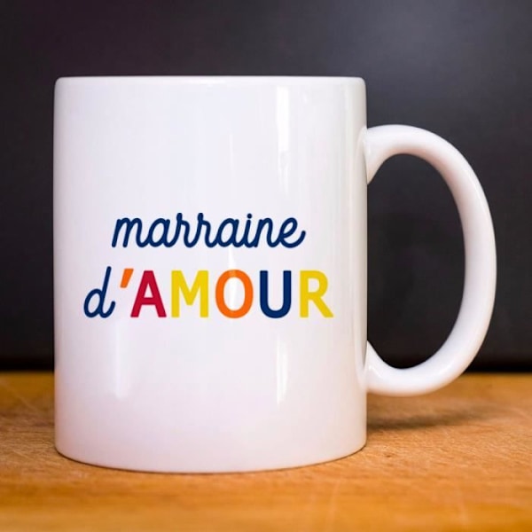 Mug MARRAINE D'AMOUR COLORÉE WAF BLANC