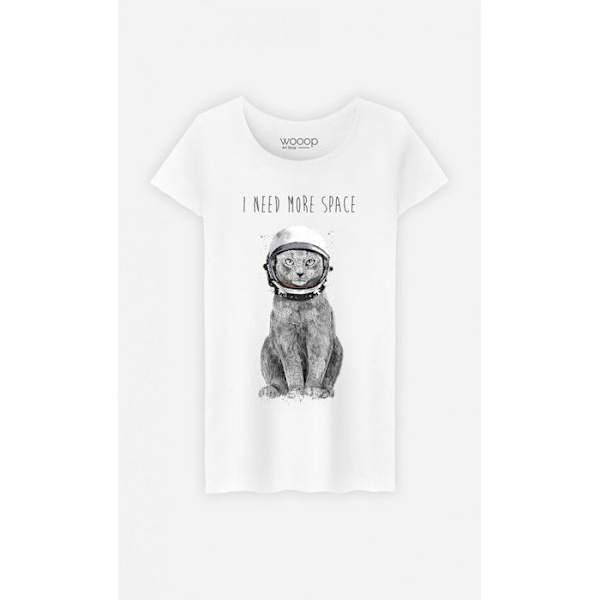 Wooop - TSHIRT DAM I NEED MORE SPACE S Vit S