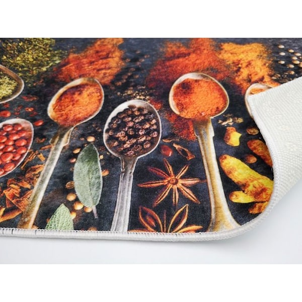 Köksmatta - MANI TEXTILE - SPICE - Svart - Rektangulär - Andra mönster - Inomhus - 50x120cm - Tvättbar