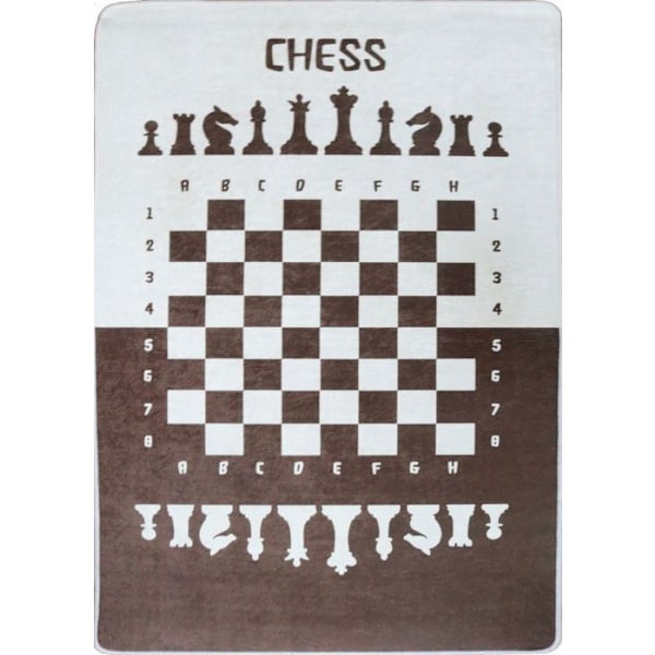 Modern matta - MANI TEXTILE - Brun - 80x150 - Syntet - rektangulär kastanj