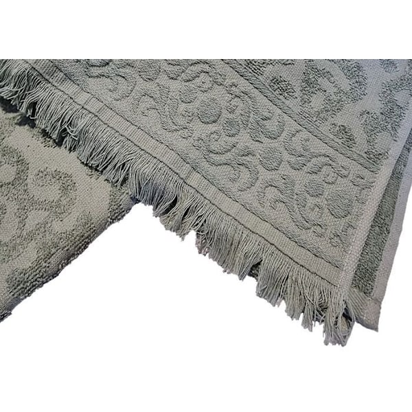 Jacquard-pyyhe hapsuilla 30 x 50 cm - Vihreä Grön