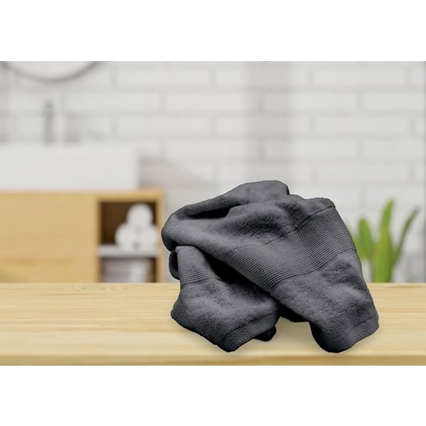 Bambus håndklæde 30 x 50 cm - Grå Grå