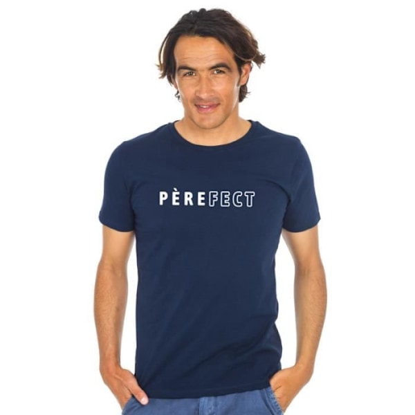 T-shirt - Vi är familj - PÈRE(FECT) 2 WAF - 100% bomull - Korta ärmar - Mörkblå marinblå XXL