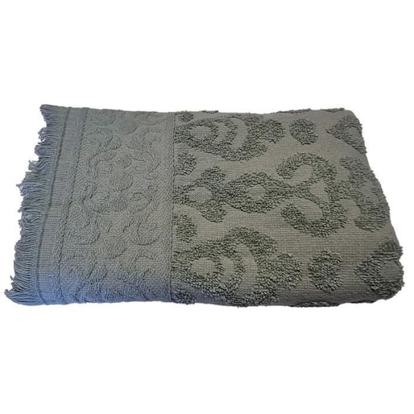 Jacquard-pyyhe hapsuilla 30 x 50 cm - Vihreä Grön