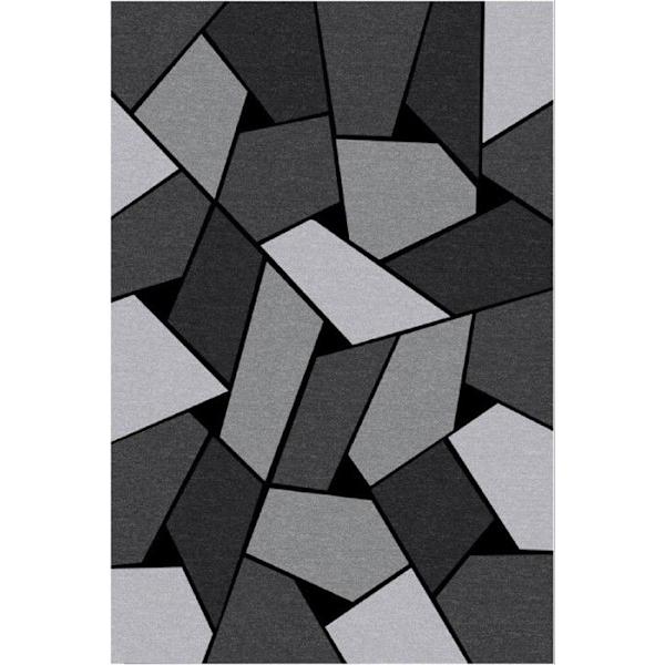 GEOMETRISK Grå matta, Storlek: 120x180 Grå