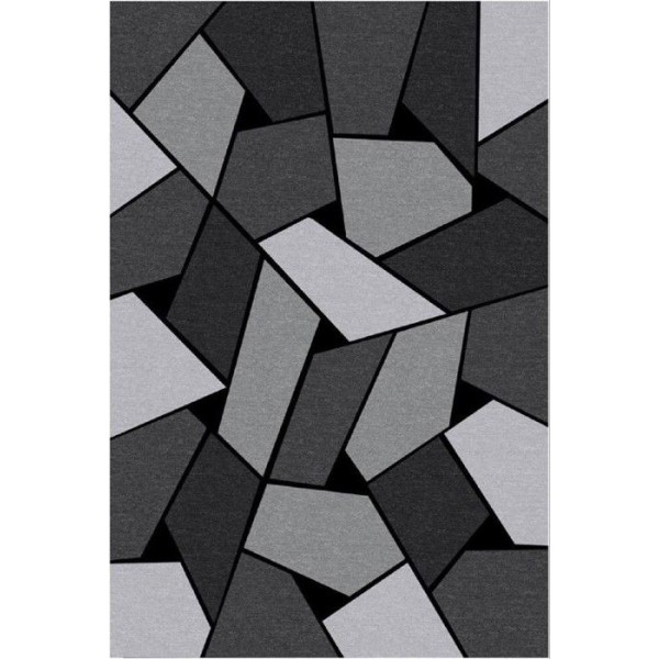 GEOMETRISK Grå tæppe, Størrelse: 120x180 Grå