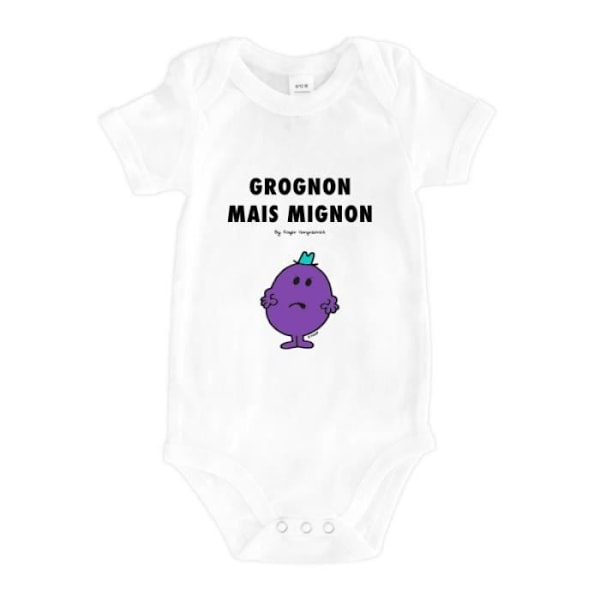 Kropp - Monsieur Madame - GROGNON MEN MIGNON 2 - 100% bomull - Bekväm - Unisex Vit 3-6 månader