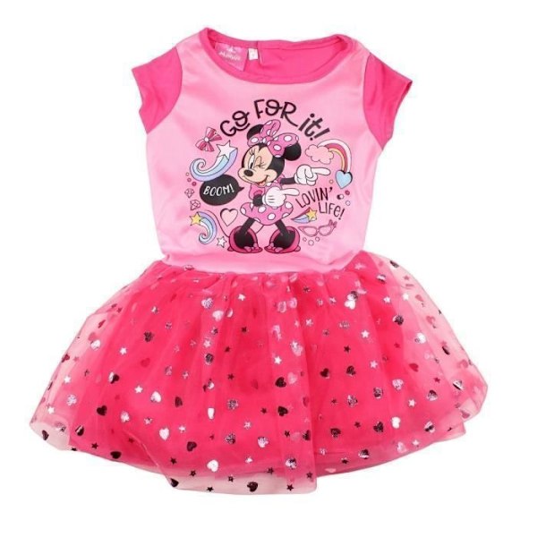 Robe - Disney - MIN24-1013 S1-6/8A - Tulle minnie - Rouge - Fille Röd 5 år