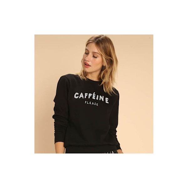 Wooop - SWEAT FEMME KAFFEIN TACK XL Svart XL