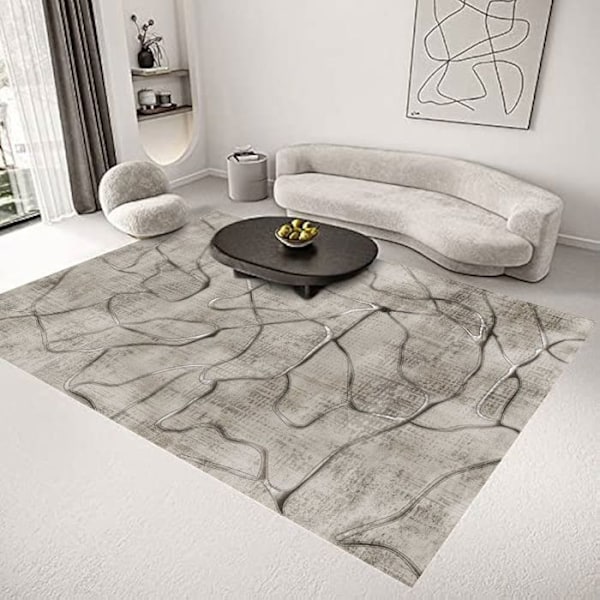 Salongmatta 80x150 cm Polyester Åder Beige Ven