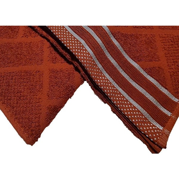 Jacquard-pyyhe 70 x 140 cm - punainen Röd