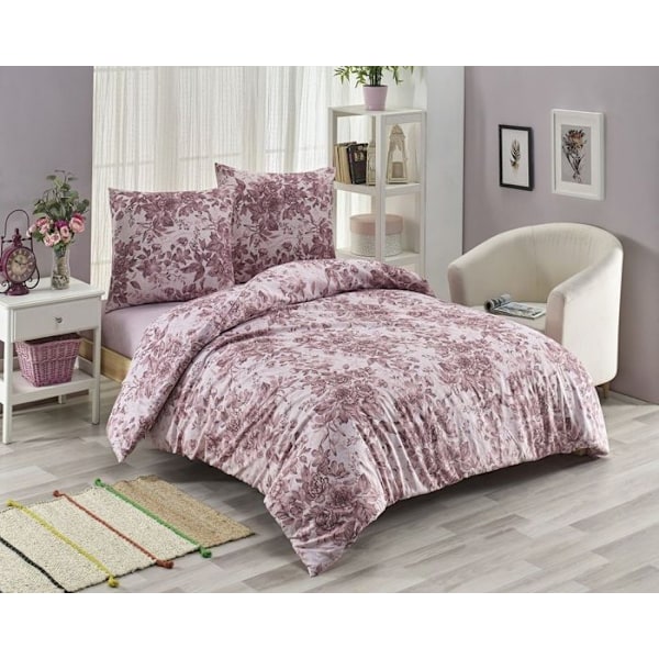 Sängkläder - SOFRANO - Rosa - 220x240 cm - 1 påslakan - 2 örngott Rosa
