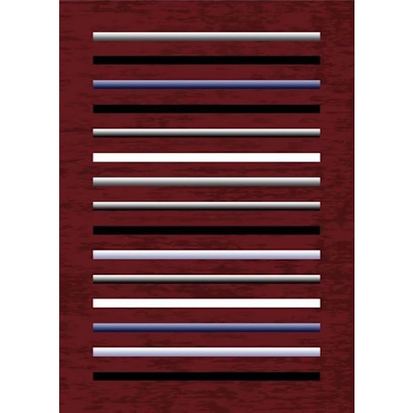 Teppe - MANI TEXTILE - Bordeaux-striper - 200x290 cm - Antiskli - Maskinvaskbar Bordeaux
