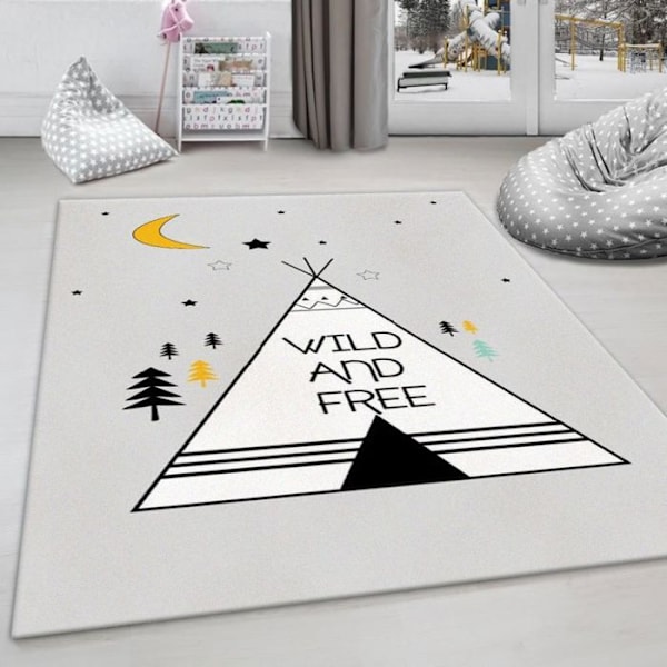 Tæppe værelse barn 80x150 cm Polyester Tipi Teepee