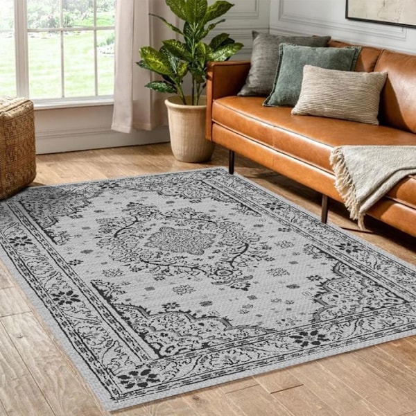 Stue tæppe 200x290 cm Polyester Orient Grå Öst
