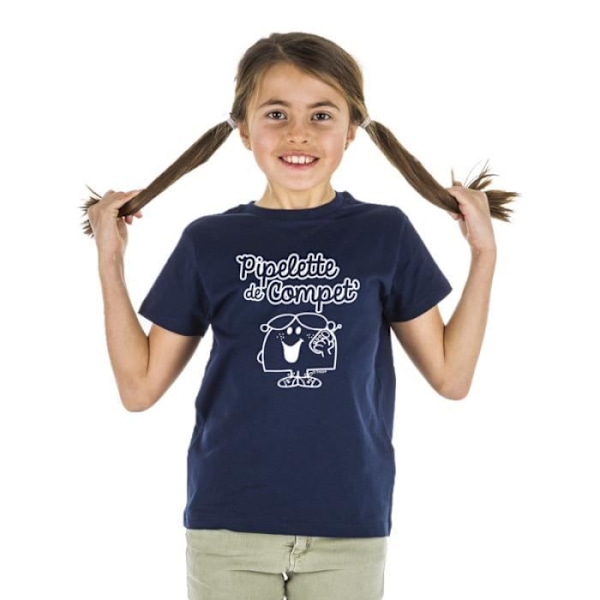 T-shirt - Monsieur Madame - PIPELETTE DE COMP - 100% bomull - Färg Navy - Barn 4 år marinblå 10 år