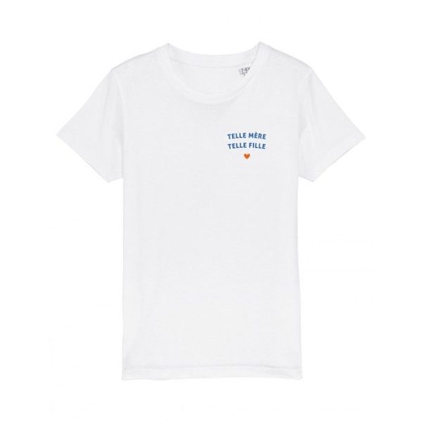 Vi är familj - DOTTER SOM MOR SOM DOTTER VIT HJÄRTA T-SHIRT 2 år gammal Vit 2 år