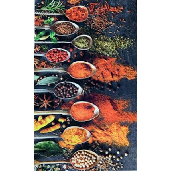 Keittiömatto - MANI TEKSTIILI - SPICE - Liukumaton - Konepestävä - Musta