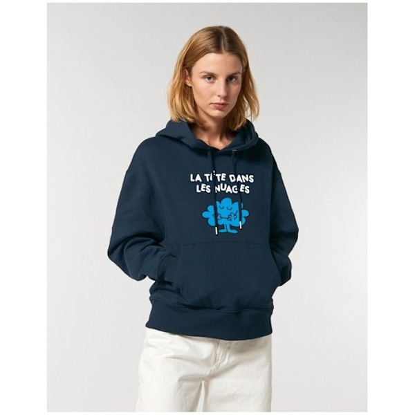 Naisille tarkoitettu huppari - Monsieur Madame - Pää Pilvissä 2 - XXL - Sininen - Pitkät hihat Blå XXL