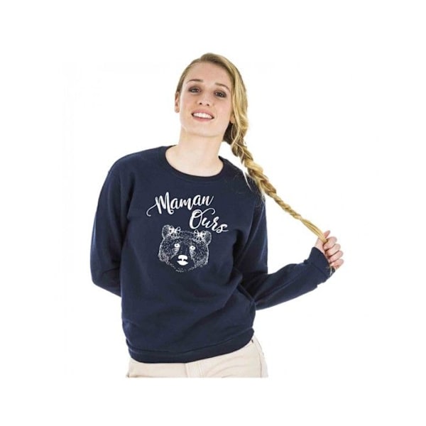 Me Olemme Perhe - SWEAT FEMME MAMAN OURS BLEU XL Blå XL