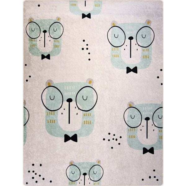 Barnmatta - Ospecificerad - Uggla - Halkfri - Maskintvättbar - 80x150 cm Vit