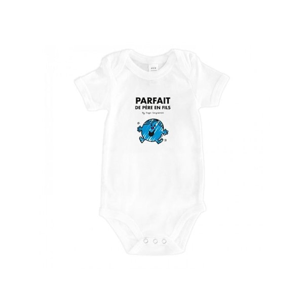 Herr Män och Kvinnor - Babybodyer "Perfekt från far till son" Vit 3/6 M Vit 3-6 månader