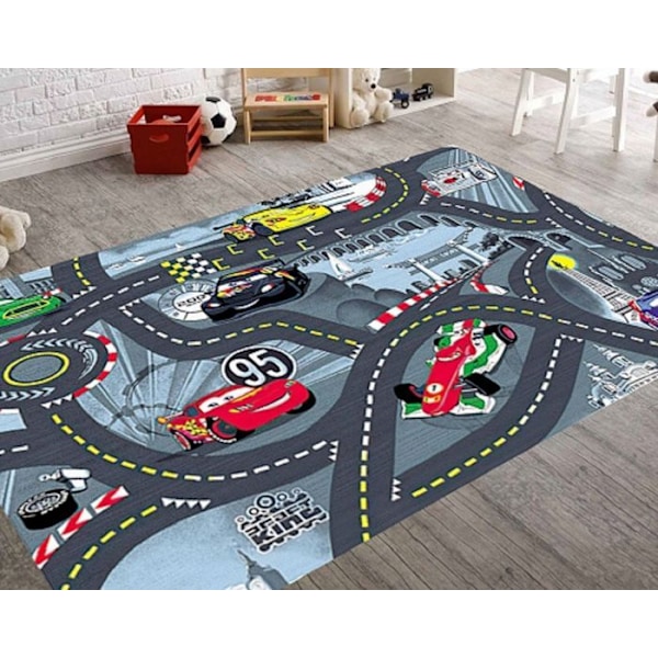 Grå Circuit Matta Mått - 80x150 Silver