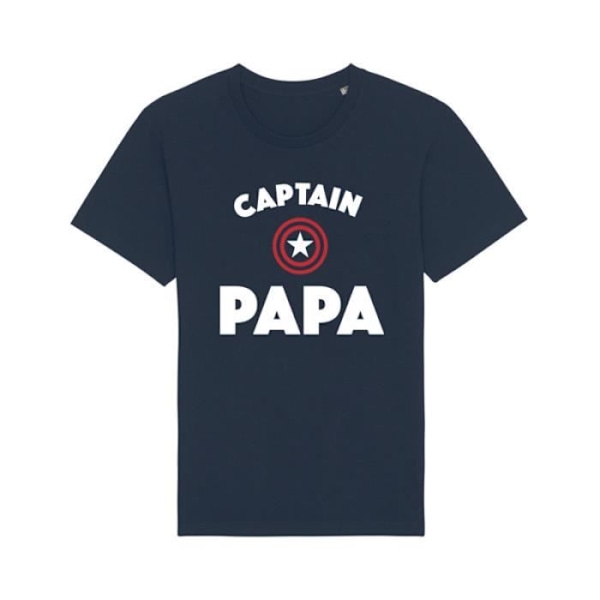 T-shirt KAPTEN PAPA ENKR NAVY - T-shirt av 100% bomull av hög kvalitet. T-shirt tryckt i Frankrike. marinblå XXL