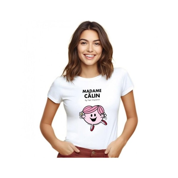 Monsieur Madame - Naisten T-paita "madame câlin" Valkoinen XL Vit XL