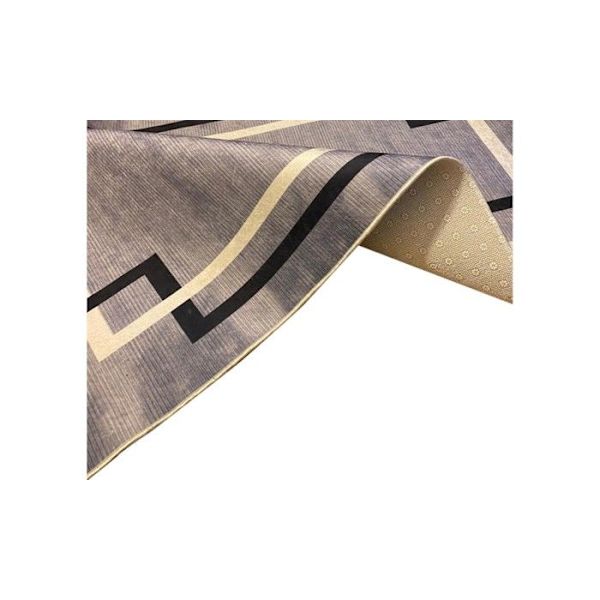 Tappat - KOLLEKTION DOT - PROFIL - Grå - 80x150 - Tjocklek 6mm - Baksida latex Grå