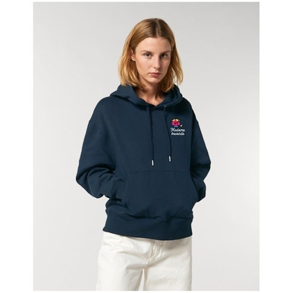 Herr Fru - SWEAT A CAPUCHE KVINNA MADAME BAVARDE HJÄRTA XL Blå XL