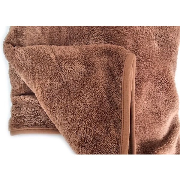 Rutig - Wellsoft - Uni - Brun - 150x200 cm - 100% Polyester - Mjuk vid beröring kastanj