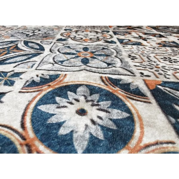Tæppe - Mineral - 50x120 cm - Skridsikker - Maskinvaskbar - 50% Polyester, 50% Velour