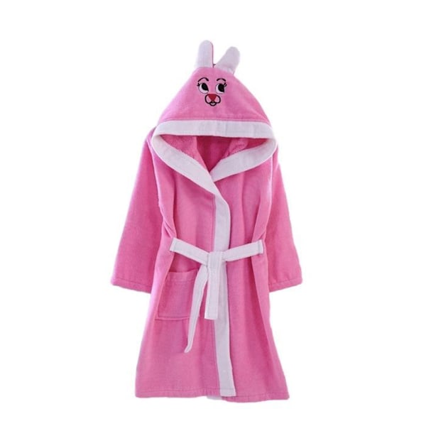 Frottébadekåbe til børn 1-2 år - Pink Rosa