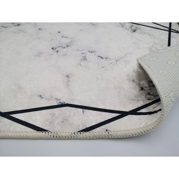 Sofftepp - Svart - 120x180 - Halkskydd - Maskintvättbar - Modern Svart