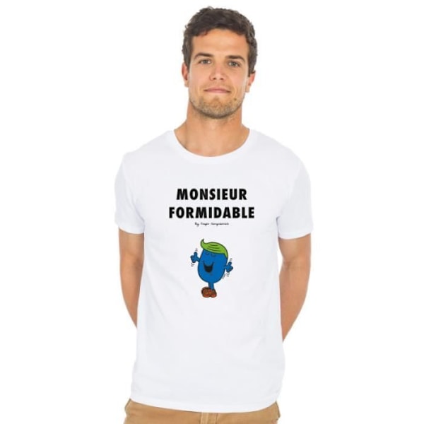T-shirt MONSIEUR FORMIDABLE VIT - T-shirt av 100% bomull av høy kvalitet. T-skjorte trykket i Frankrike Vit S