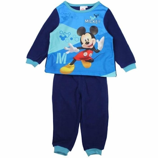 Mickey Fleece Pyjamas - Disney - MIC22-2723 S2-3A - Blå - Pojke - Mickey Mouse - Barn Blå 8 år