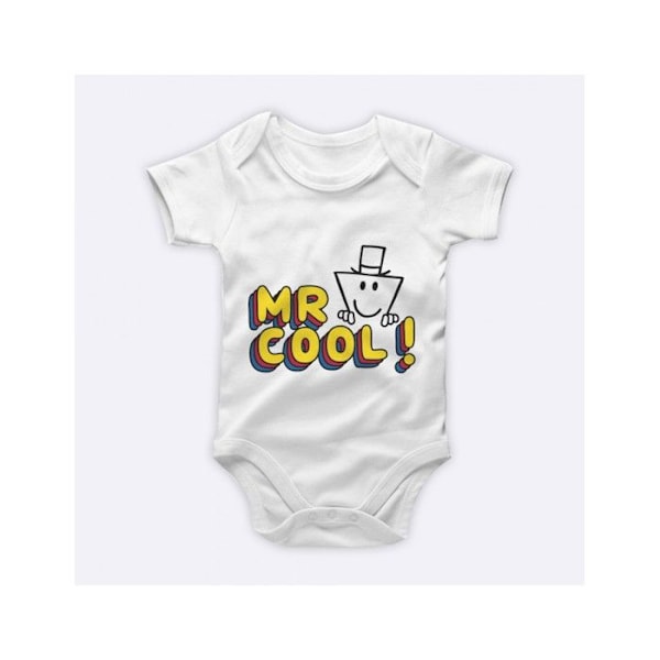 Monsieur Madame - Bodysbaby "Mr cool" 3/6 M Vit 3-6 månader