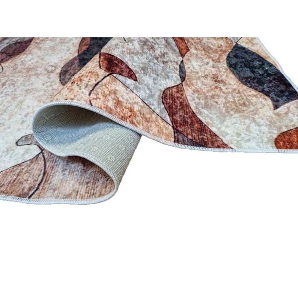 Tapis - MODELL - Guld - 80x150 cm - 6mm tjocklek - 100% Polyester - Beige
